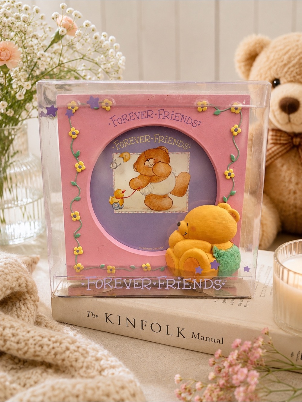 Forever Friends Teddy Bear Resin Picture Frame – Hallmark UK 2000 – SEALED